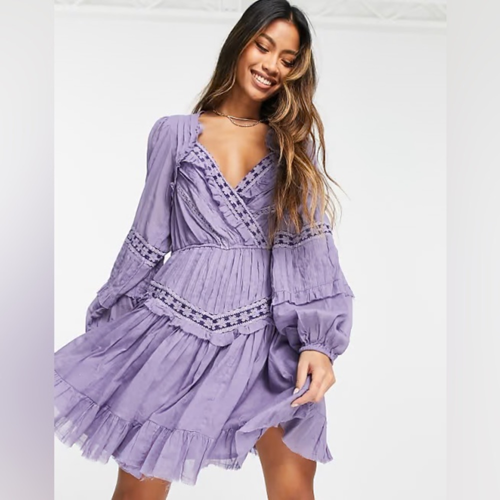 ASOS Lavender Long Sleeve Dress